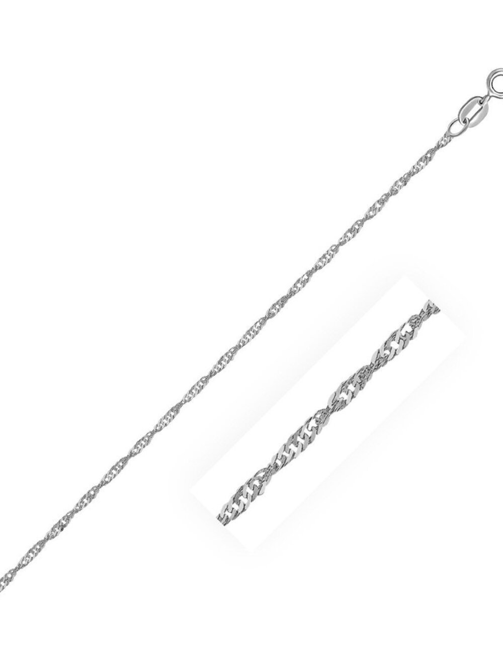 10k White Gold Singapore Anklet 1.5mm | NWT | Under $150
